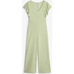 bonprix Overall aus strukturiertem Crepegrün 50Damen