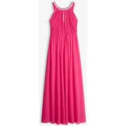 bonprix Maxikleid aus feinem Chiffon mit Drapierungpink 42Damen
