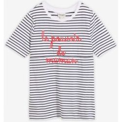 bonprix 2-in-1 Umstands- und Stillshirt aus Bio-Baumwolleweiß 44Damen