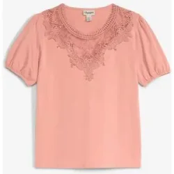 bonprix Shirt aus elastischer Baumwollerosa 44Damen