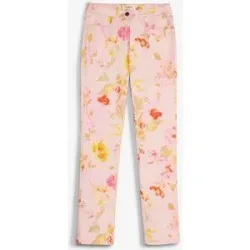 bonprix Stretch-Hose mit Blüten Printrosa 42Damen
