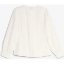 bonprix Bluse aus griffigem Popelineweiß 40Damen