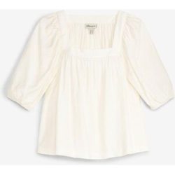 bonprix Bluse aus strukturiertem Crinkleweiß 52Damen