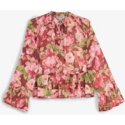 bonprix Chiffonbluse mit Volantsrot 42Damen