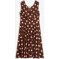 bonprix Shirtkleid mit Punktenbraun 48Damen