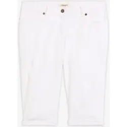 bonprix Jeans Bermuda Mid Waist mit gekrempeltem Saumweiß 48Damen