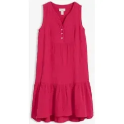 bonprix Baumwoll-Midikleid aus luftigem Musselinpink 40Damen