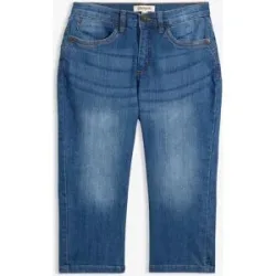 bonprix Slim Jeans, Mid Waist, Capriblau 46Damen