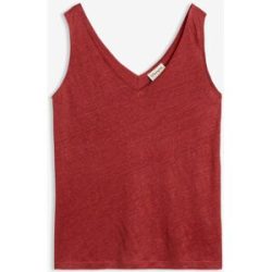 bonprix Tanktop aus reinem Leinenrot 52Damen