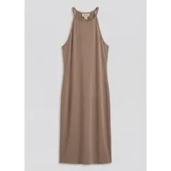 bonprix Leichtes Jerseykleid aus fließendem Lyocell-Mixbraun 48Damen