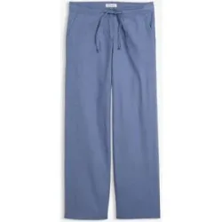 bonprix Leinen-Hose mit weitem Beinblau 40Damen