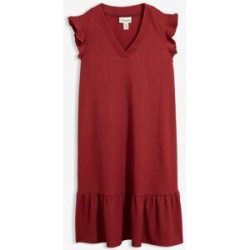bonprix Jerseykleid mit Volantrot 48Damen