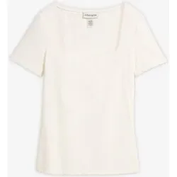 bonprix Shirt mit Karree-Ausschnittweiß 48Damen