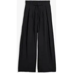 bonprix Schlupfhose aus strukturiertem Viskose-Mixschwarz 52Damen