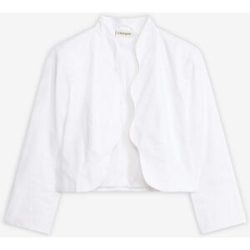 bonprix Boleroblazer elegante Wellenkante, aus Baumwolle und Elasthan, Slim fit