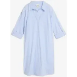 bonprix Hemdblusenkleid aus reiner Baumwolleweiß 38Damen