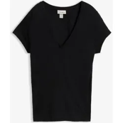 bonprix T-Shirt aus softer Viskoseschwarz 32Damen