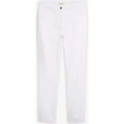 bonprix Stretchhose mit geradem Bein, Mid Waistweiß 44Damen