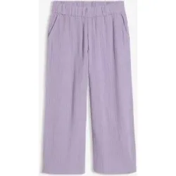 bonprix Musselin-Marlenehose aus reiner Baumwollelila 52Damen