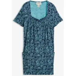 bonprix Tunikashirt mit gerafftem Ausschnitt, in A-Linie, Kurzarm-Design