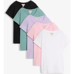bonprix Rundhals-Shirt  (5erPack)lila 48Damen
