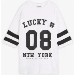 bonprix Lockeres Shirt aus reiner Bio-Baumwolleweiß 40Damen