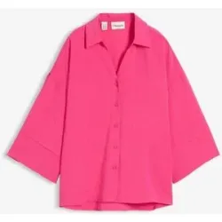 bonprix Oversize-Bluse aus Viskose-Mixpink 48Damen