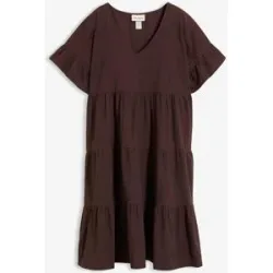 bonprix Kleid aus reiner Baumwollebraun 48Damen