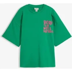 bonprix Oversize-Shirt aus reiner Bio-Baumwollegrün 48Damen