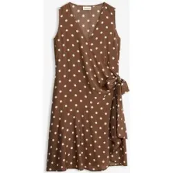 bonprix Wickelkleid aus fließendem Viskose-Mixbraun 44Damen