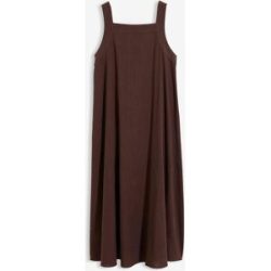 bonprix Maxikleid aus Leinenmix mit Bindedetail hintenbraun 54Damen