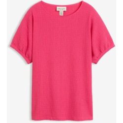 bonprix T-Shirt aus strukturiertem Materialpink 36Damen
