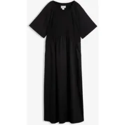 bonprix Midikleid mit Warenmix aus reiner Baumwolleschwarz 42Damen
