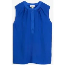 bonprix Blusentop mit Stehkragenblau 50Damen
