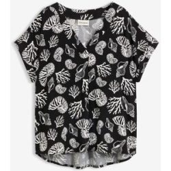 bonprix Fluide Tunikabluseschwarz 42Damen