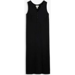 bonprix Jerseykleid aus schwerem Viskose-Mix in Ripp-Optikschwarz 52Damen