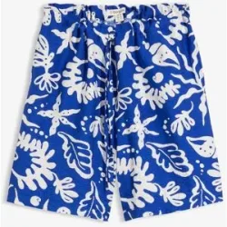 bonprix Bermuda mit fließender Viskoseblau 48Damen