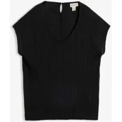 bonprix Shirtbluse mit Lochmusterschwarz 44Damen