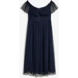 bonprix Maxikleid aus zartem Tüllblau 36Damen