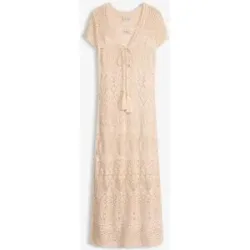 bonprix Strickkleid mit Ajour-Musterbeige 44Damen