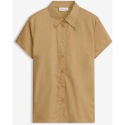 bonprix Kurzarmbluse aus Popelinebraun 48Damen