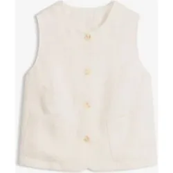 bonprix Weste mit Rundhalsausschnittbeige 46Damen