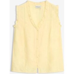 bonprix Top mit Spitzeneinsatzgelb 40Damen