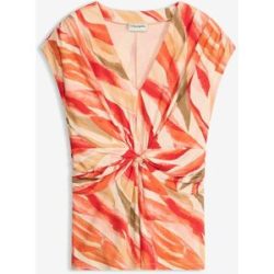 bonprix Shirt mit Drapierung aus softem Viskose-Mixbeige 36Damen