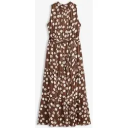 bonprix Chiffonkleid mit Glitzerbraun 54Damen