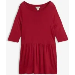 bonprix Longshirt aus Viskose mit Volantrot 48Damen