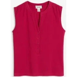 bonprix Top aus reiner Bio-Baumwolle in Waffel-Optikpink 48Damen