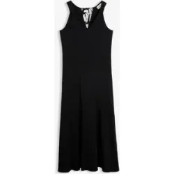 bonprix Trägerkleid aus reiner Bio-Baumwolleschwarz 36Damen