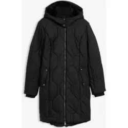 bonprix Kurzmantel mit Diamant- Steppung und seitlichen Zippernschwarz 40Damen