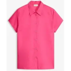 bonprix Kurzarmbluse aus Popelinepink 42Damen